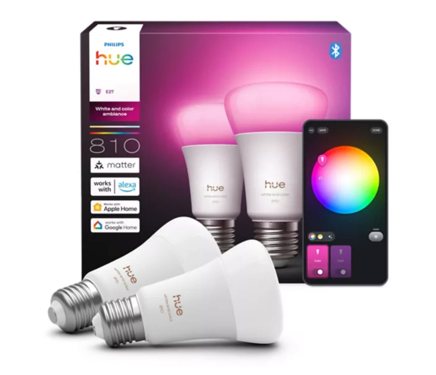 Philips Hue Inteligentna żarówka White Color Ambiance A60 E27 - 810lm (2 - 1490235 - zdjęcie 3
